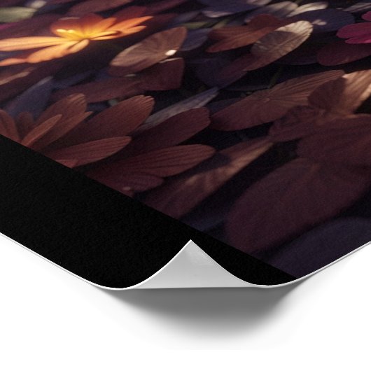 「花の咲く虹の花のポスター」 ポスター (角)