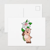 花の咲く豚 ポストカード (正面/裏面)