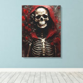 花の咲く赤い岬の骨格 キャンバスプリント (インサイチュ (ウッドフロア))