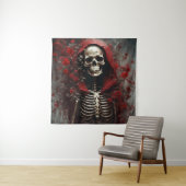 花の咲く赤い岬の骨格 タペストリー (インサイチュ)