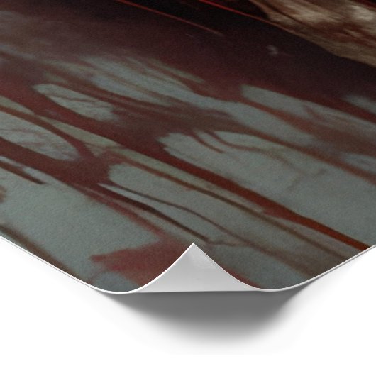 花の咲く赤い岬の骨格 ポスター (角)