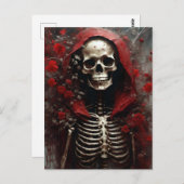 花の咲く赤い岬の骨格 ポストカード (正面/裏面)