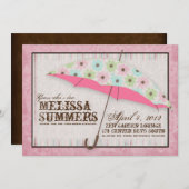 花の咲く4月のシャワーベイビー招待状 招待状 (正面/裏面)