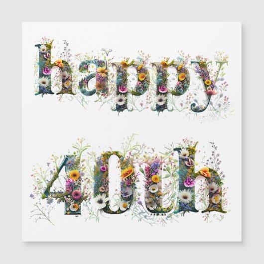 花の咲く40歳の誕生日おめでとう (正面)