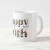 花の咲く40歳の誕生日おめでとう ジャンボコーヒーマグカップ (正面右)