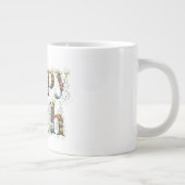 花の咲く40歳の誕生日おめでとう ジャンボコーヒーマグカップ (右)