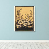 花の咲く キャンバスプリント (インサイチュ (ウッドフロア))