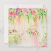 花の喜び：フローラ調和、赤ちゃんシャワー 招待状 (正面)