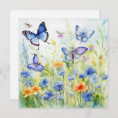 花の喜び：魅惑の庭の誕生日カード (正面/裏面)