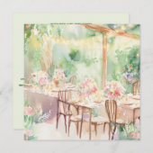 花の喜び：魅惑の庭、赤ちゃんシャワー 招待状 (正面/裏面)