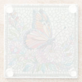 花の囁き – モザイクアート ガラスコースター (裏面)