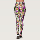 花の国の屋外のヴィンテージパターン レギンス (裏面)