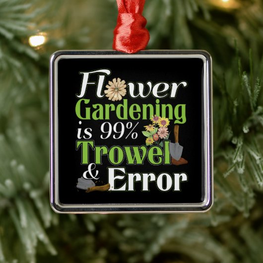 花の園芸用こてエラー – ガーデナーパン メタルオーナメント (ツリー)