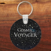 花の地球外エイリアン星空の夜 キーホルダー (裏面)