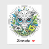 花の地球外エイリアン星空の夜 シール (シート)