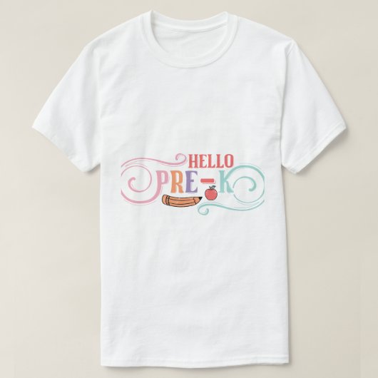 花の塗り潰しとアウトライン Tシャツ (デザイン正面)