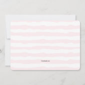 花の境界ピンクの宗教的な招待状 招待状 (裏面)