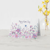 花の境界線 名前デー カード (黄色い花)