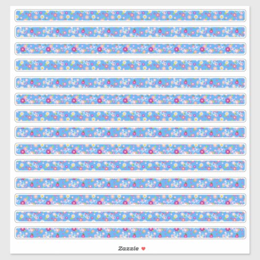 花の境界 花と自転車 シール (シート)