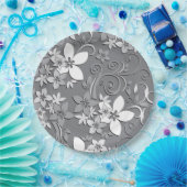 花の壁紙2 ペーパープレート (パーティー)