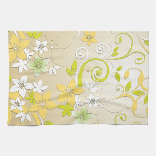 花の壁紙3 キッチンタオル (横)