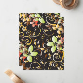 花の壁紙4 ノートカード (正面/裏面インサイチュ)