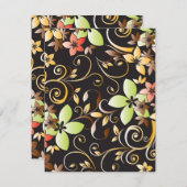 花の壁紙4 ノートカード (正面/裏面)