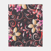 花の壁紙7 フリースブランケット (正面)