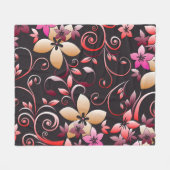 花の壁紙7 フリースブランケット (正面(横))