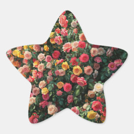 花の壁 星シール