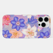 花の壁 iPhoneケース (裏面横)