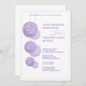 花の壮麗な結婚式招待状 招待状 (正面/裏面)