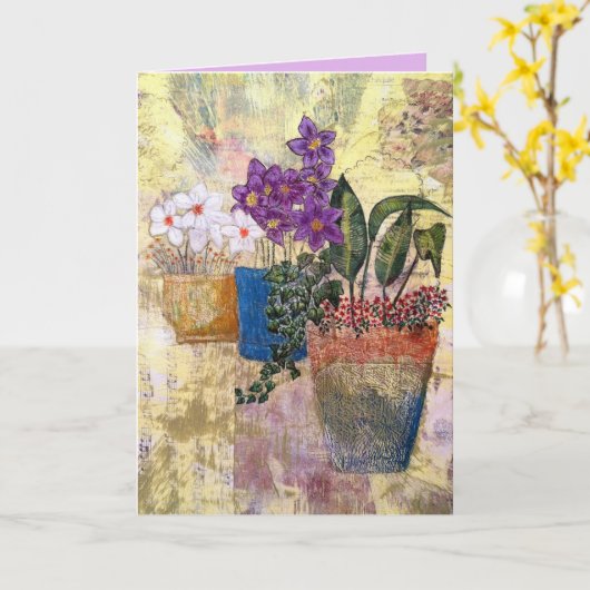 花の夏のメドレー カード (黄色い花)