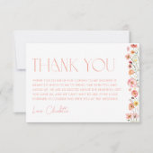 花の多いウェディングシャワーワイルドフラワーケシ サンキューカード (正面)