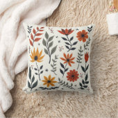 花の多い飾枕である クッション (ブランケット)