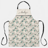 花の多汁模様 エプロン (正面)