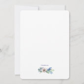 花の多角形の招待状 招待状 (裏面)