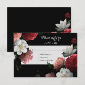 花の夢の出欠カード 招待状 (正面/裏面)