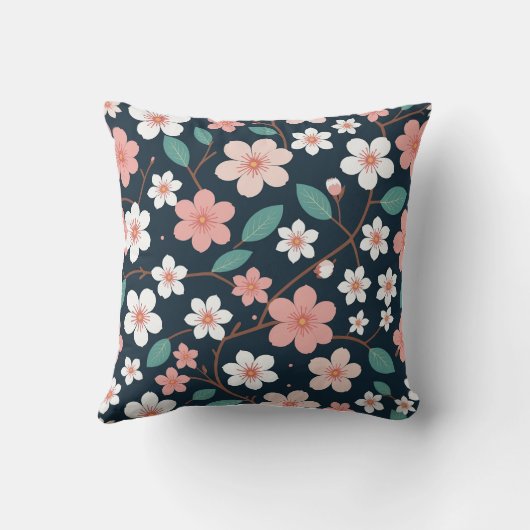 花の夢の枕 クッション (裏面)