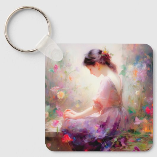 花の夢 キーホルダー (正面)