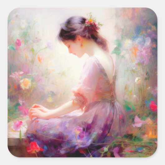 花の夢 スクエアシール (正面)