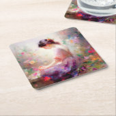 花の夢 スクエアペーパーコースター (アングル)