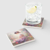 花の夢 ストーンコースター (横)