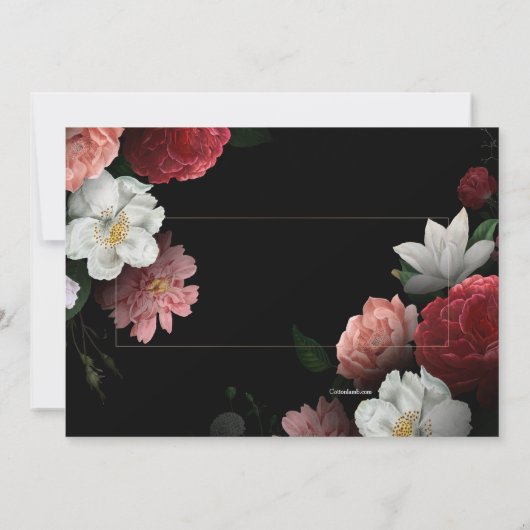 花の夢 保存日発表 招待状 (裏面)