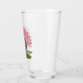 花の夢：着物の女の子&子犬 タンブラーグラス (左)