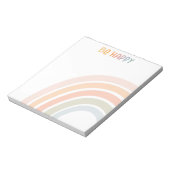 花の女の子がかわいい虹 ノートパッド (回転)