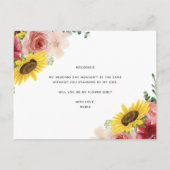 「花の女の子になってくれないか」というプロポーザルのカード 案内ポストカード (裏面)