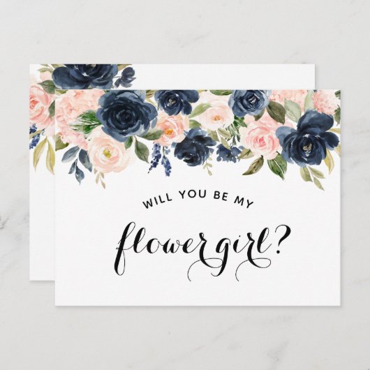 「花の女の子になってくれないか」というプロポーザルのカード 案内ポストカード (正面/裏面)