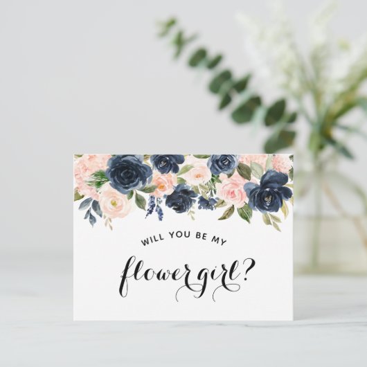 「花の女の子になってくれないか」というプロポーザルのカード 案内ポストカード (スタンド正面)