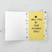 花の女の子になってくれる？フラワーガール詩 カード (内部)